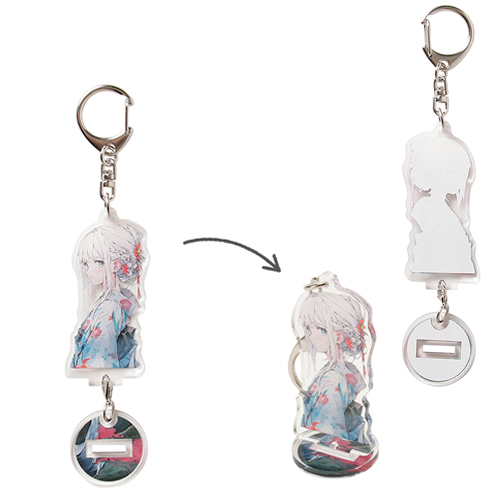 ＜名入れ代不要 印刷0円＞アクリルスタンドキーホルダー（M）