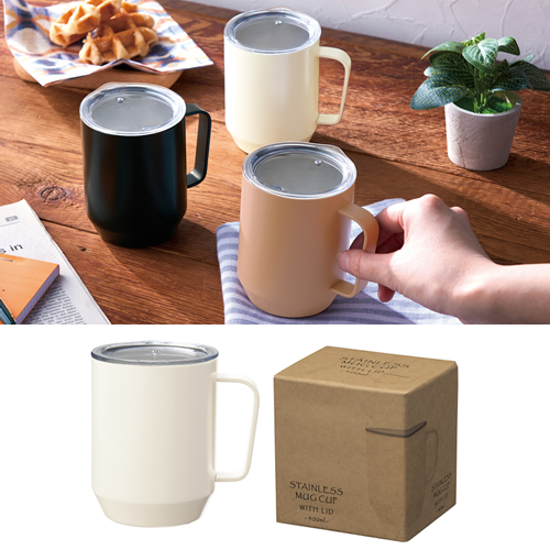 蓋付き真空ステンレスマグカップ400ml