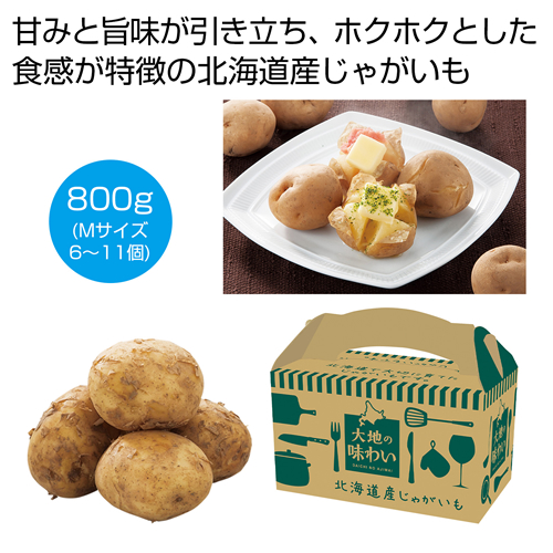 [食品ギフト] 大地の味わい 北海道産じゃがいも（男爵）800g