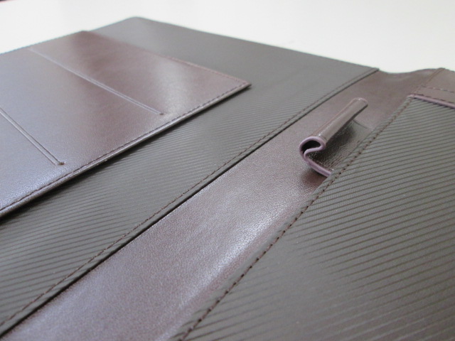 ノベルティ：レザーA4レポートパッドカバー ダークブラウン