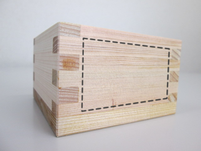 ノベルティ：ひのき 一合枡(ハダカ) 