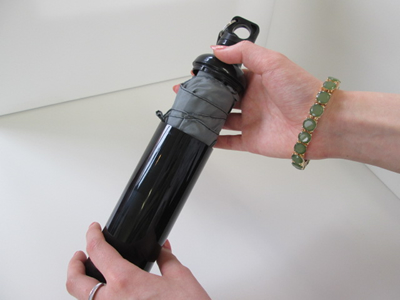 ノベルティ:ボトルケースアンブレラ カラビナ付 Aブラック