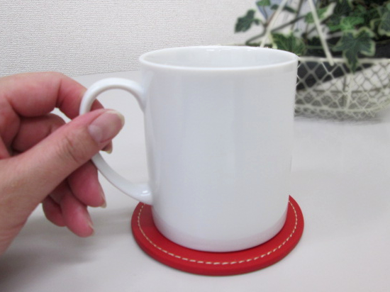 ノベルティ:コースター(丸型) レッド