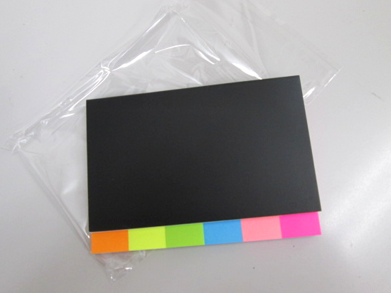 ノベルティ:6+1付箋セット A/ブラック