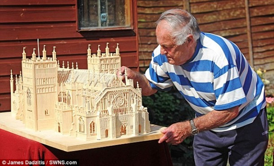 マッチ棒で作られた歴史的建造物が有り得ないほど精巧すぎる