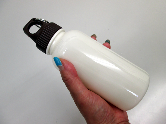 ノベルティ：カラビナ付カラフルボトル 350ml ホワイト
