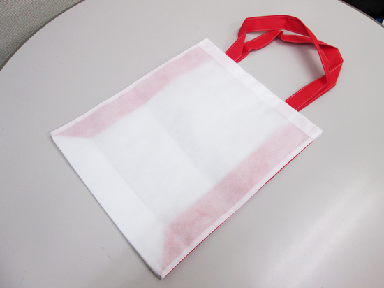 ノベルティ:不織布コンビトート(L) レッド