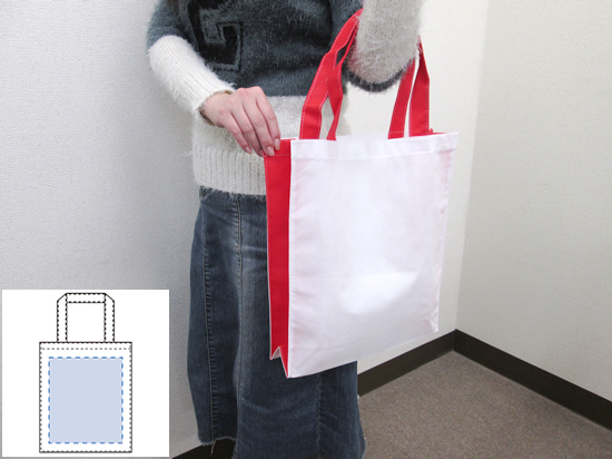 ノベルティ:不織布コンビトート(L) レッド