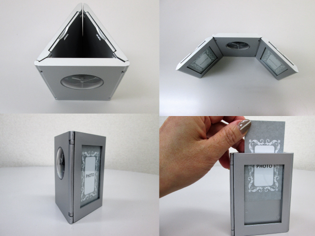 ノベルティ:ペン&フォトスタンドクロック