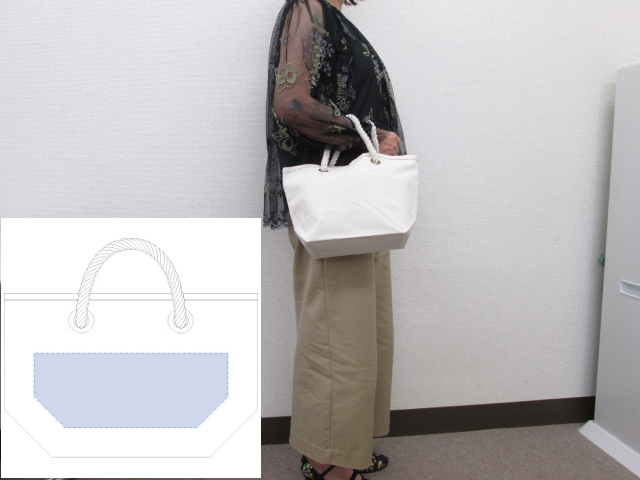 ノベルティ：キャンバスマリントート（S） ナチュラル