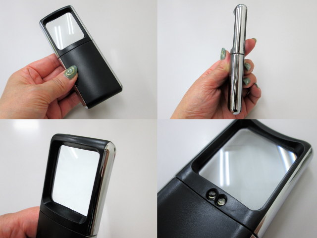 ノベルティ：スライド式ライトルーペ 指定不可（色柄）  