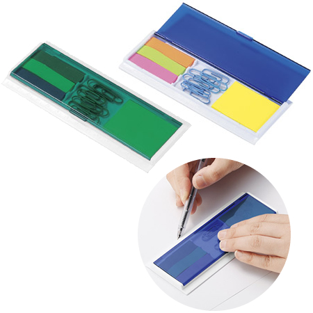 スリムケース入クリップ&ふせん アソート